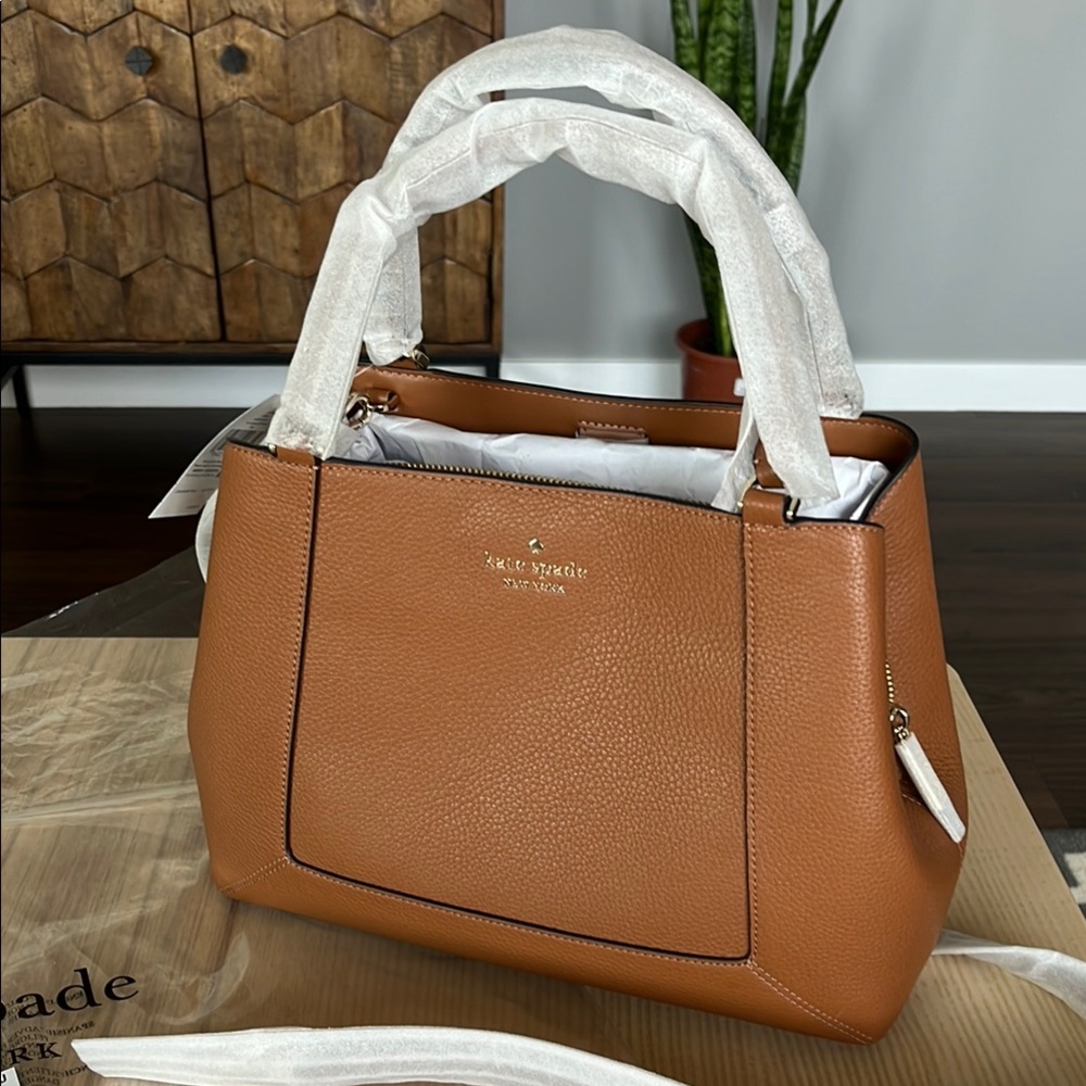 Kate Spade Lena Satchel Warm Gingerbread NWT